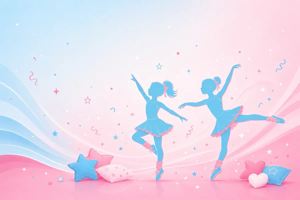 First and second grade slumber party dance camp silhouette illustration