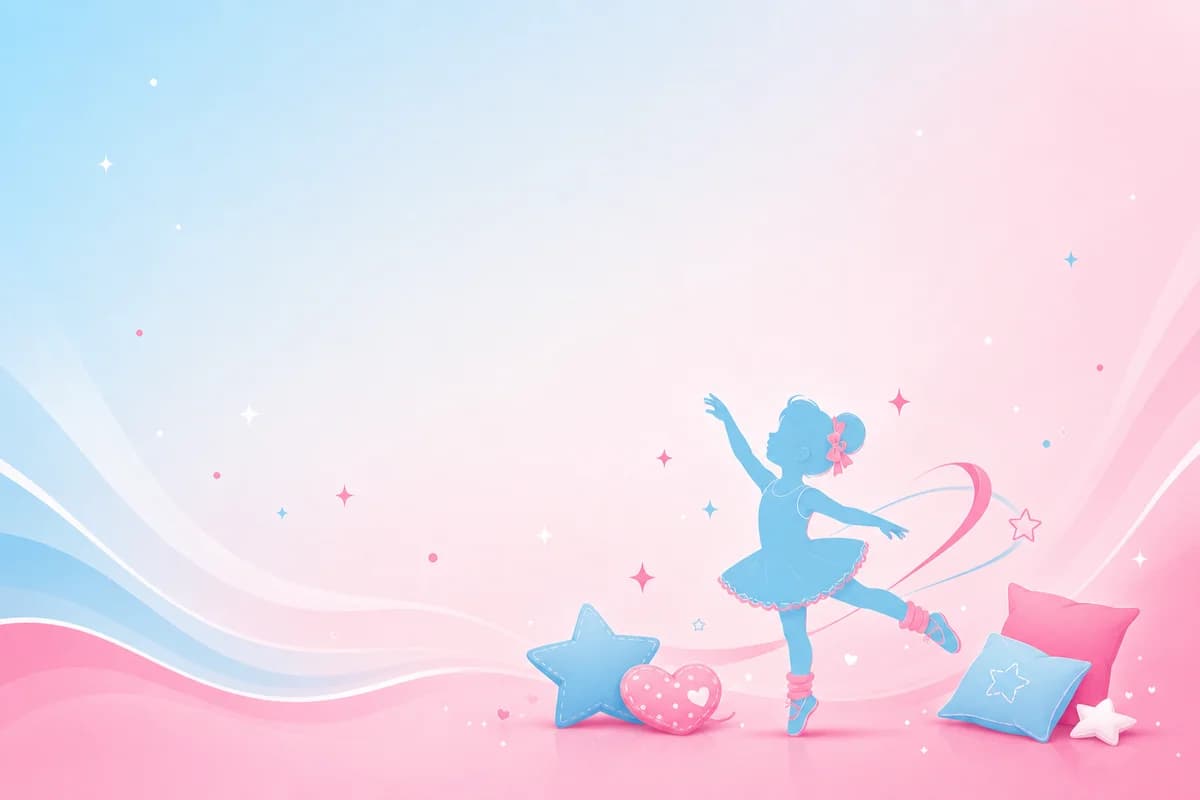 Preschool slumber party dance camp silhouette illustration