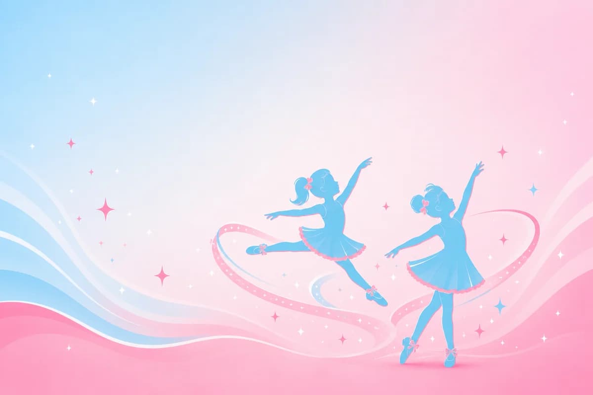 First and second grade musical theater dance camp silhouette illustration
