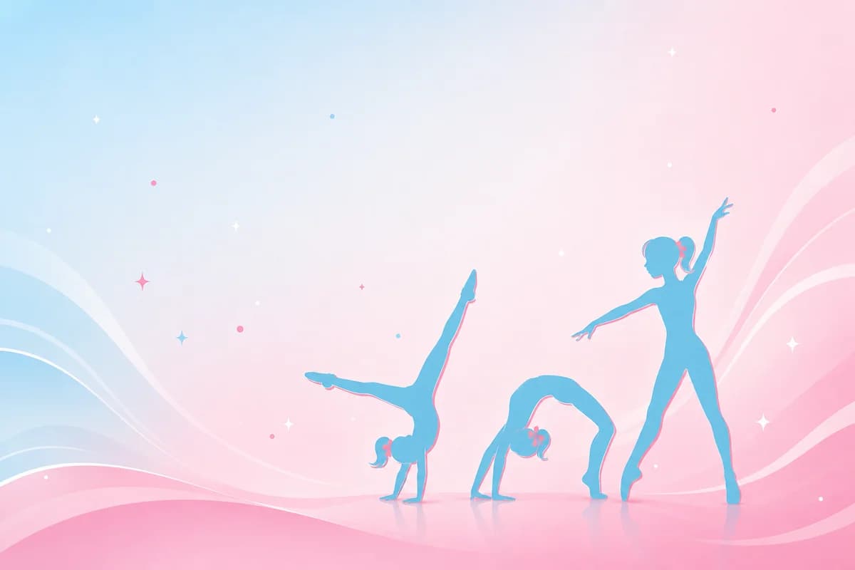 Acro dancers silhouette illustration