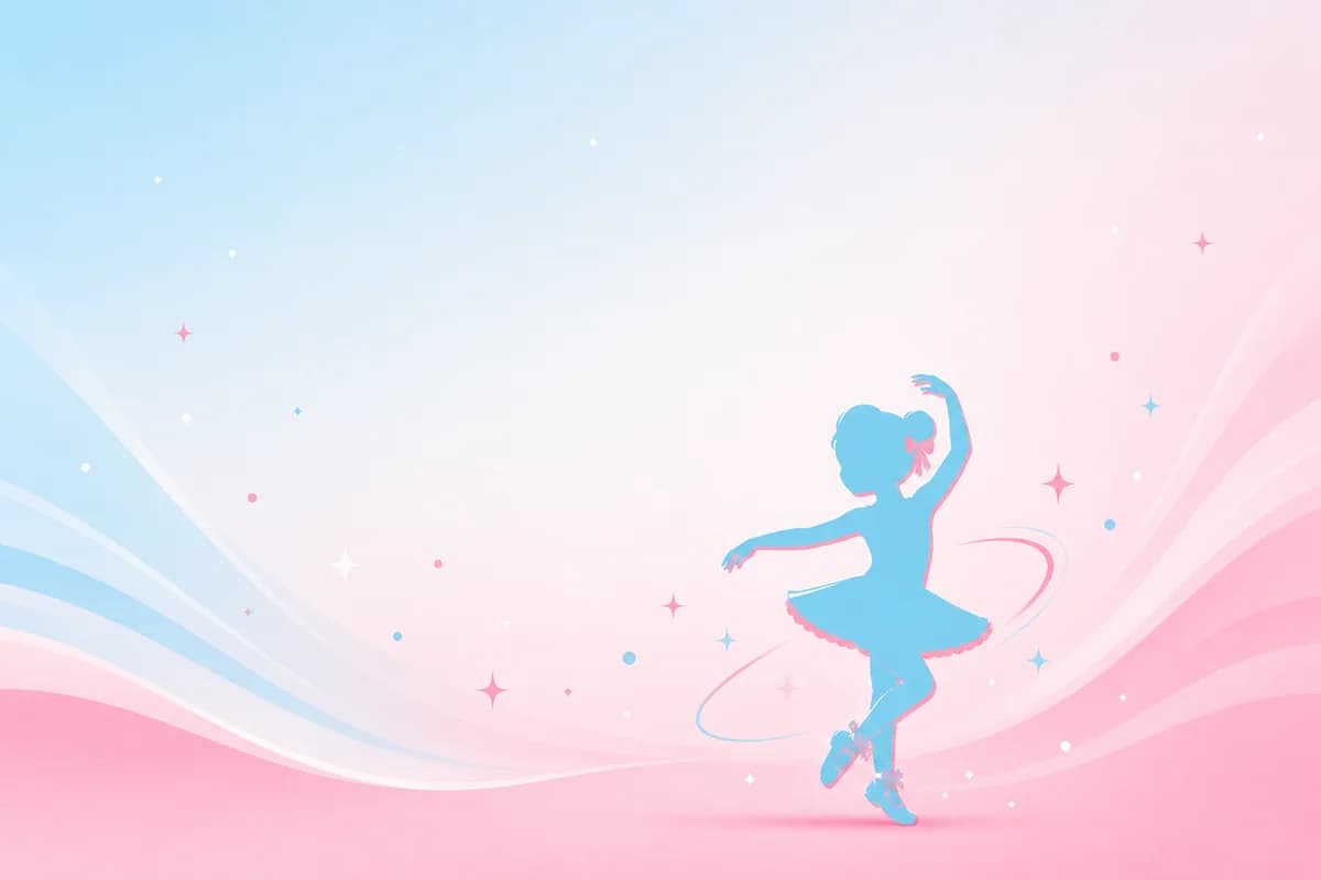Preschool ballet and tap dancer silhouette illustration